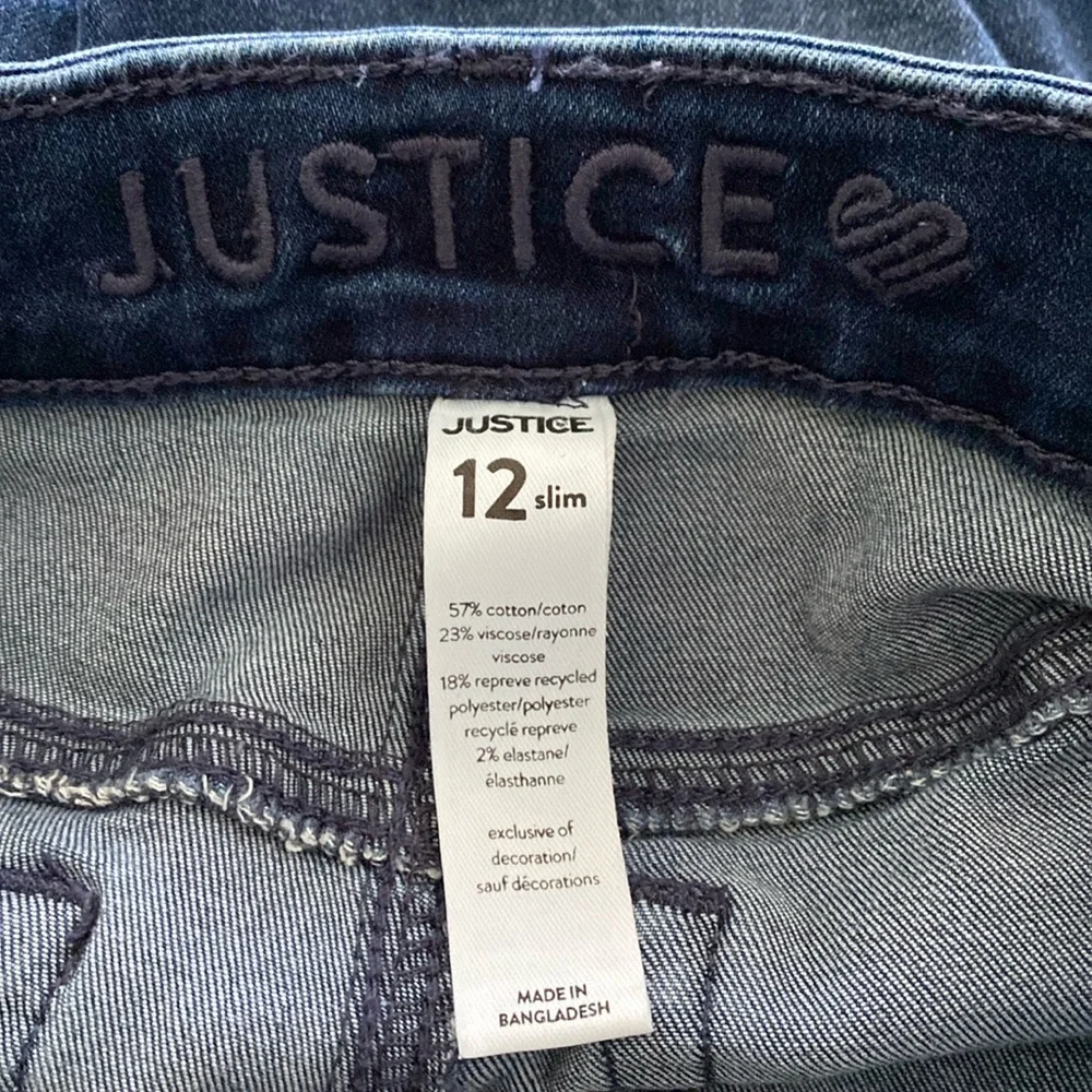 Justice Slim Girlfriend Jeans - Size 12 Slim - EUC